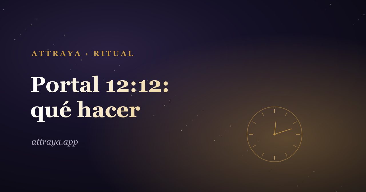 Portada de la guía Portal 12:12 de la app de afirmaciones Attraya