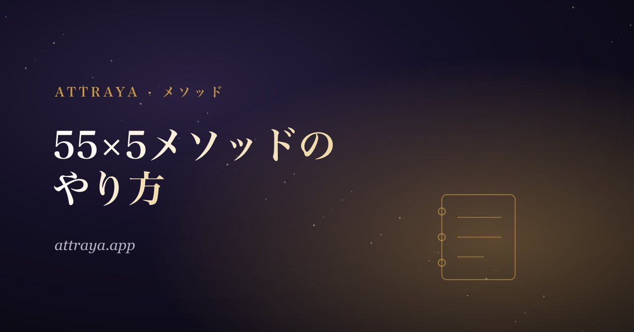 55×5メソッドのやり方