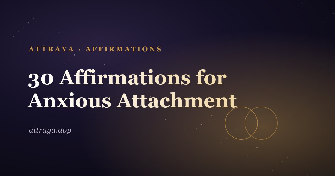 30 Affirmations for Anxious Attachment