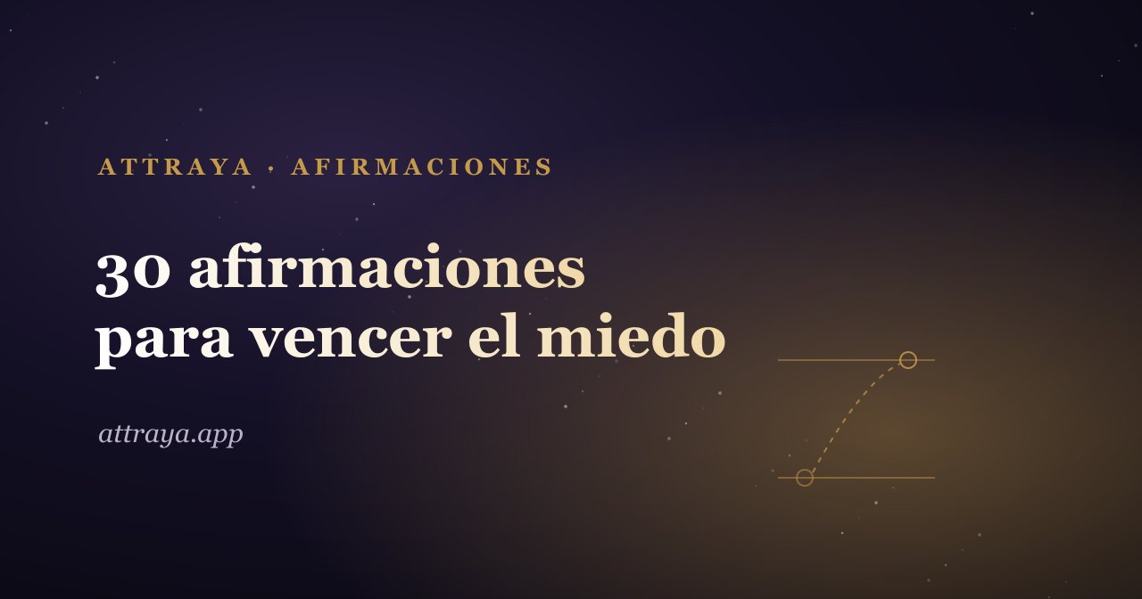 30 afirmaciones para vencer el miedo