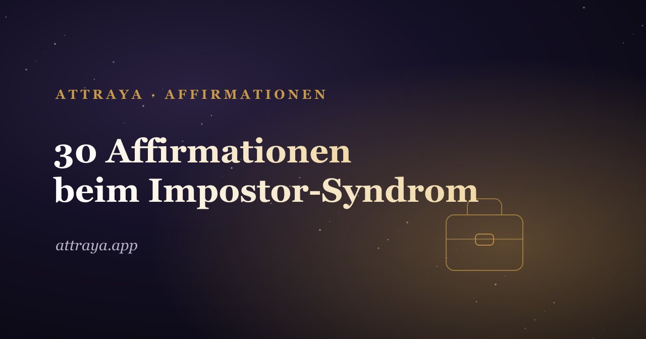 30 Affirmationen beim Impostor-Syndrom