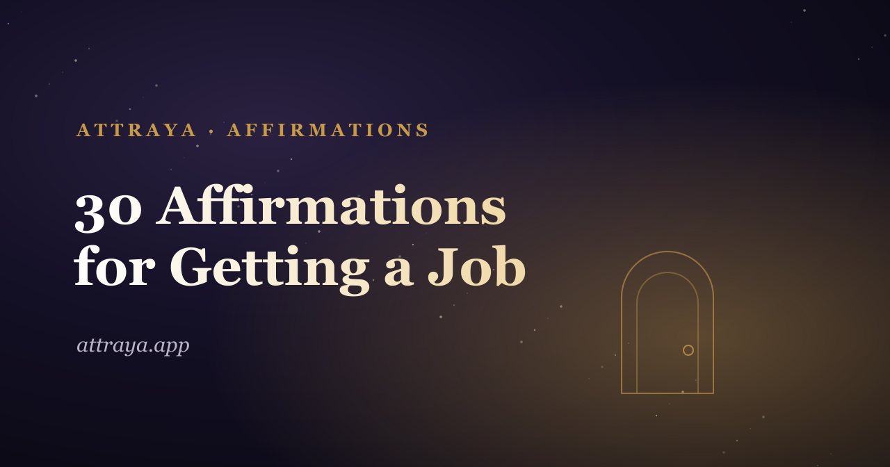 30 Affirmations for Getting a Job