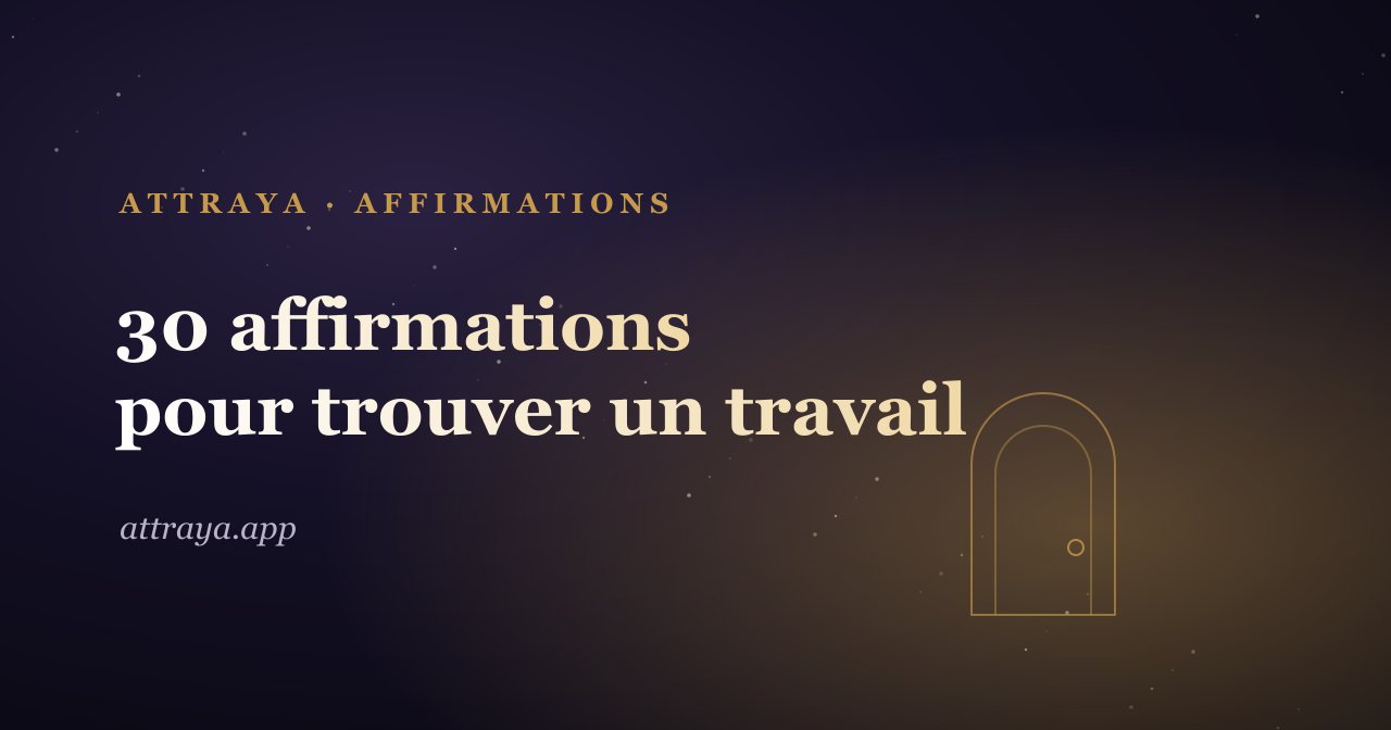 30 affirmations pour trouver un travail