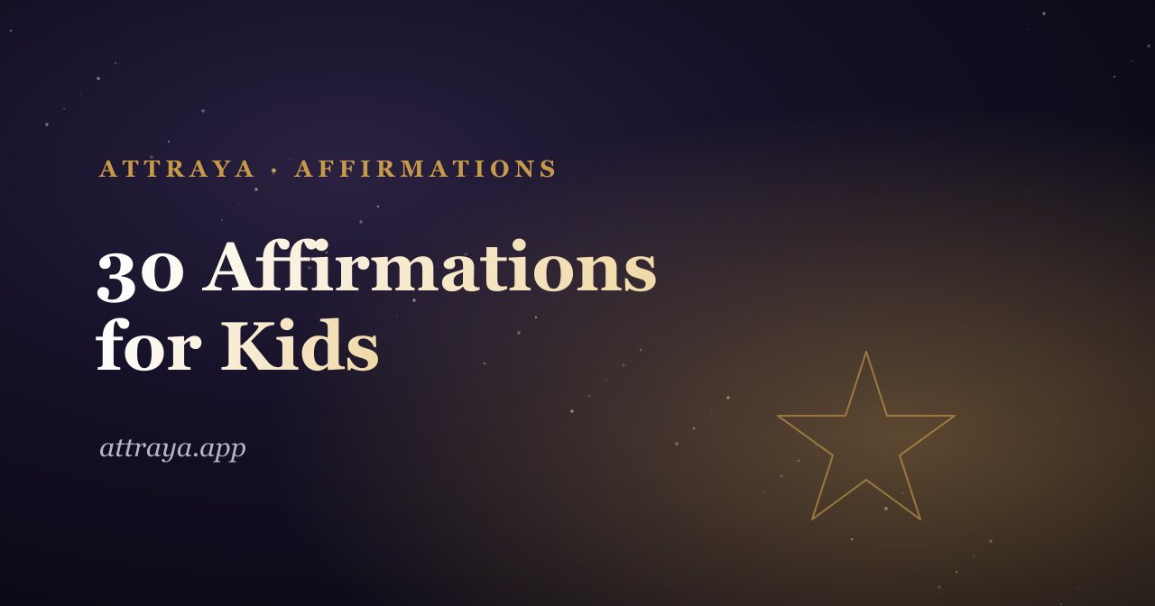 30 Affirmations for Kids