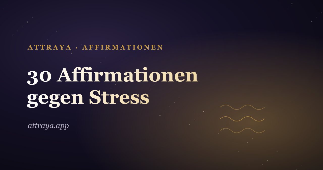 30 Affirmationen gegen Stress