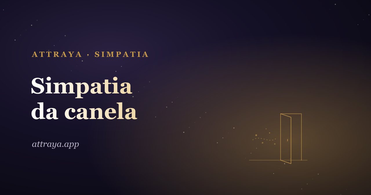 Simpatia da canela
