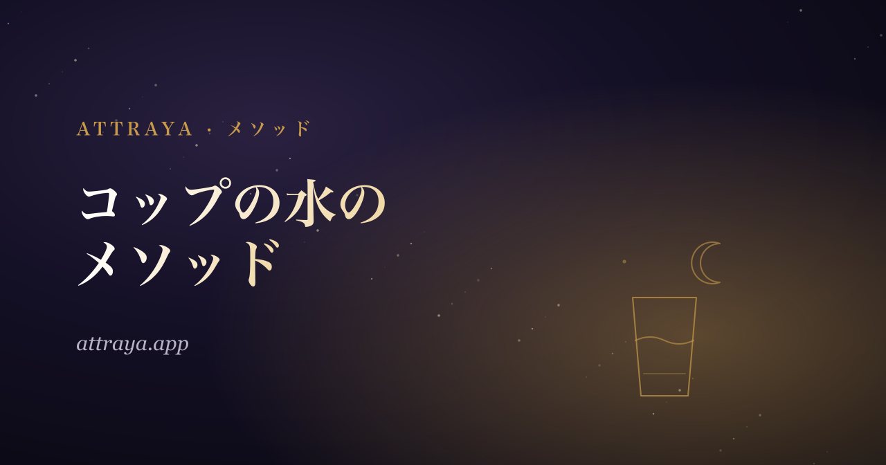 コップの水のメソッド