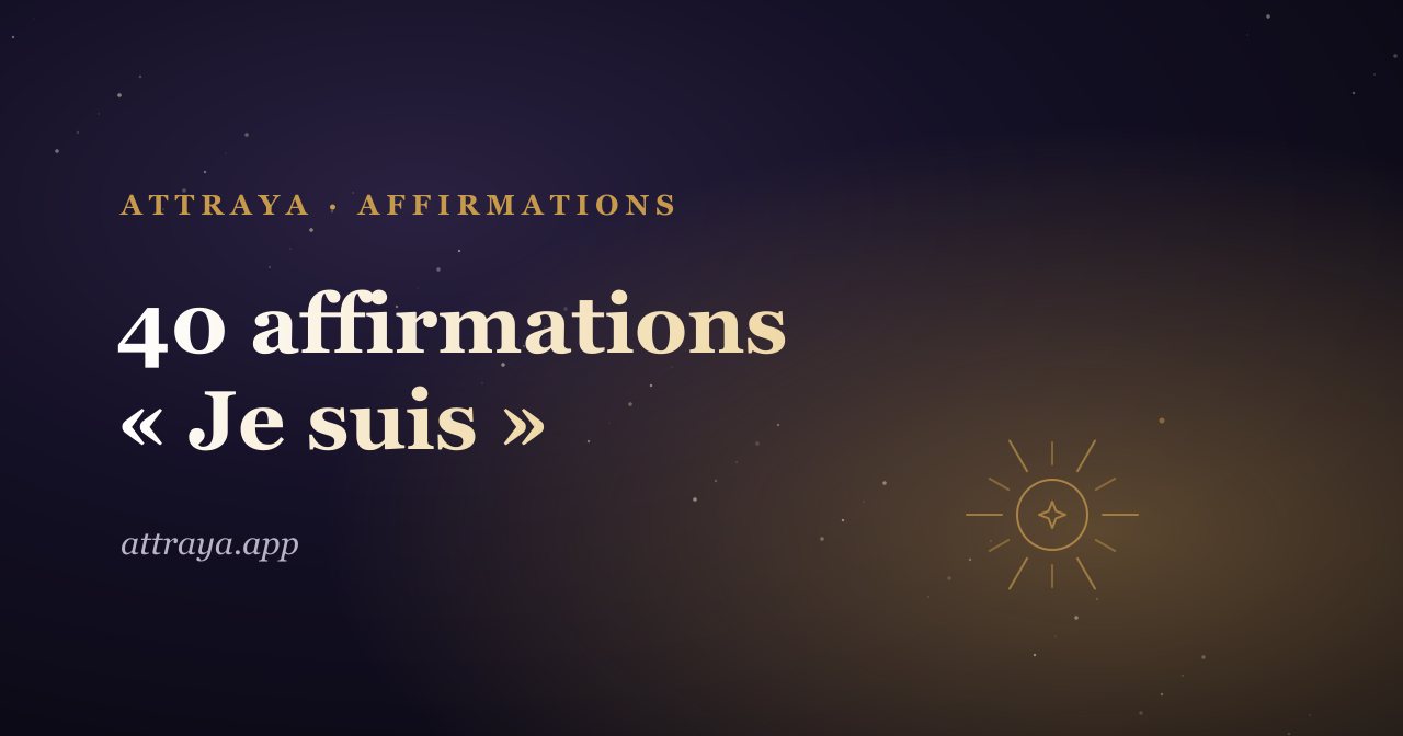 Affirmations « Je suis »