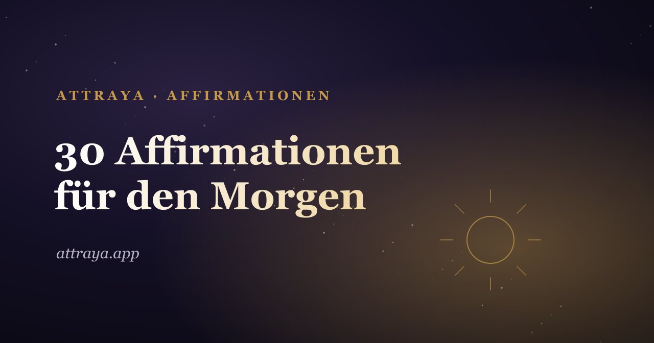 30 Affirmationen für den Morgen