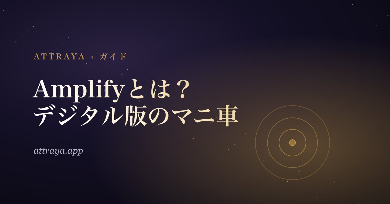 Amplifyとは？デジタル版のマニ車