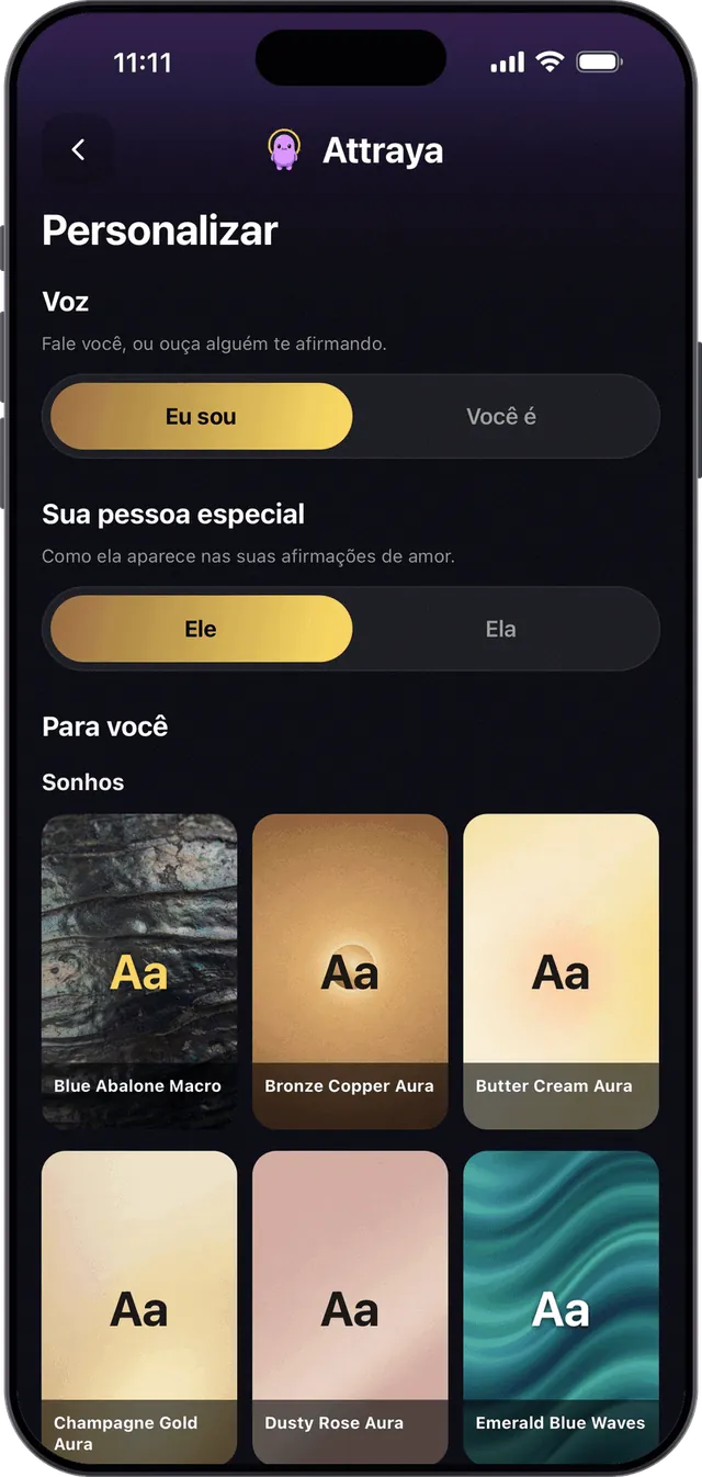 Seus temas, sua voz, suas próprias afirmações