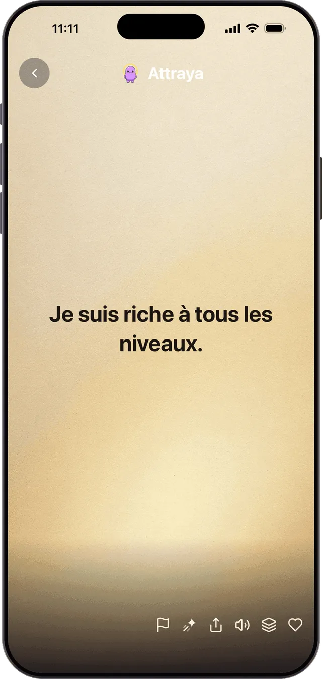 Un fil sans fin d'affirmations pour chaque désir
