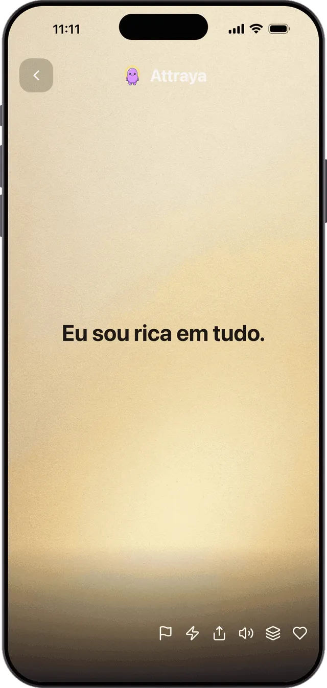 Um feed infinito de afirmações pra cada desejo