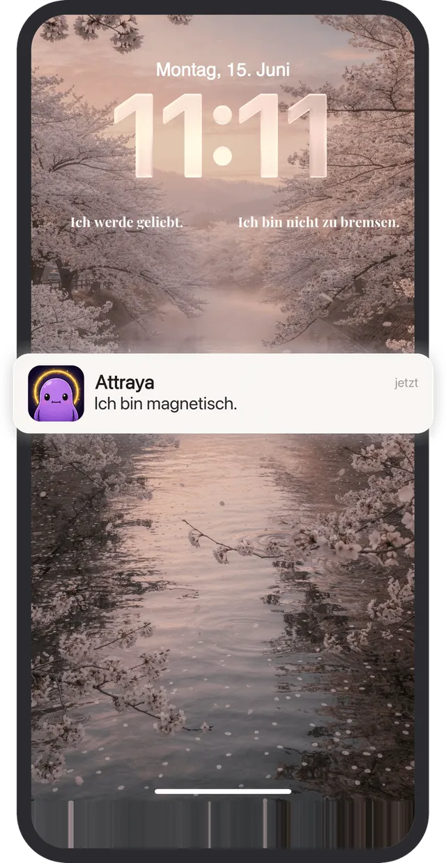 Tägliche Affirmations-Erinnerungen, den ganzen Tag