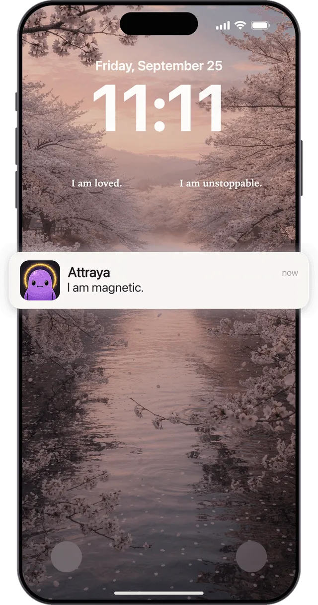 Daily affirmation reminders, all day