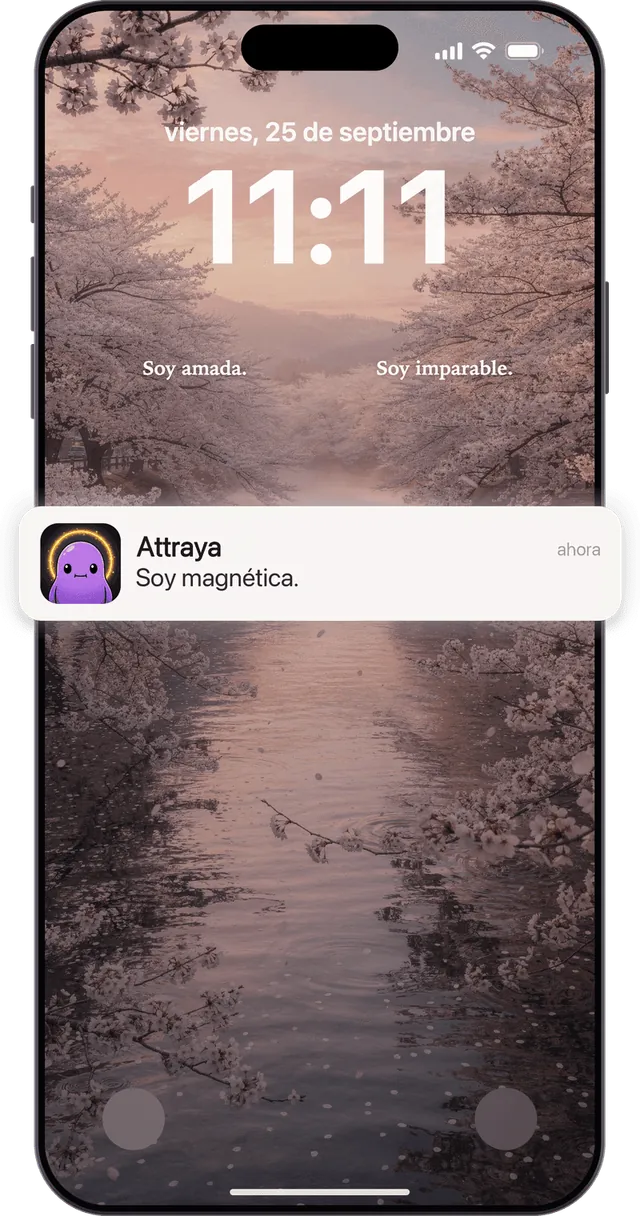 Recordatorios de afirmaciones, todo el día