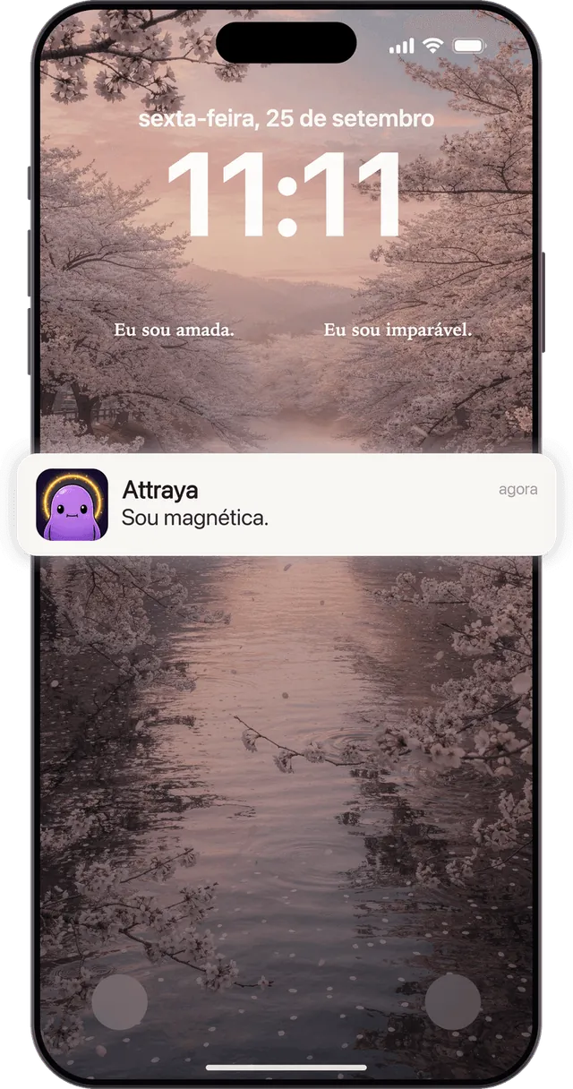 Lembretes de afirmações, o dia todo